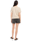 Meg Short Sleeve Twist Hem Top