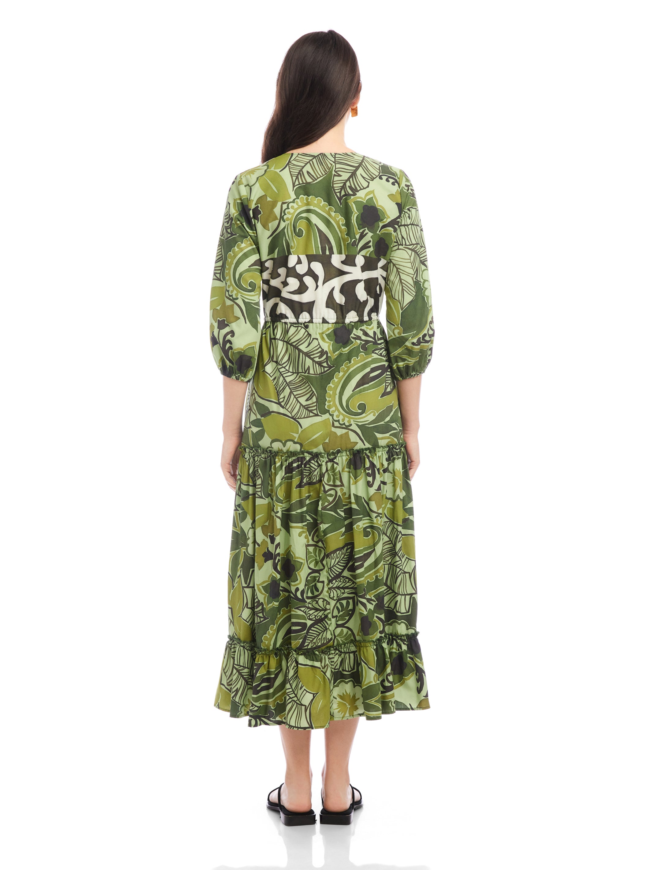 Nicki Tiered Ruffle Hem Dress