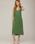 Jordyn Side-Slit Midi Dress