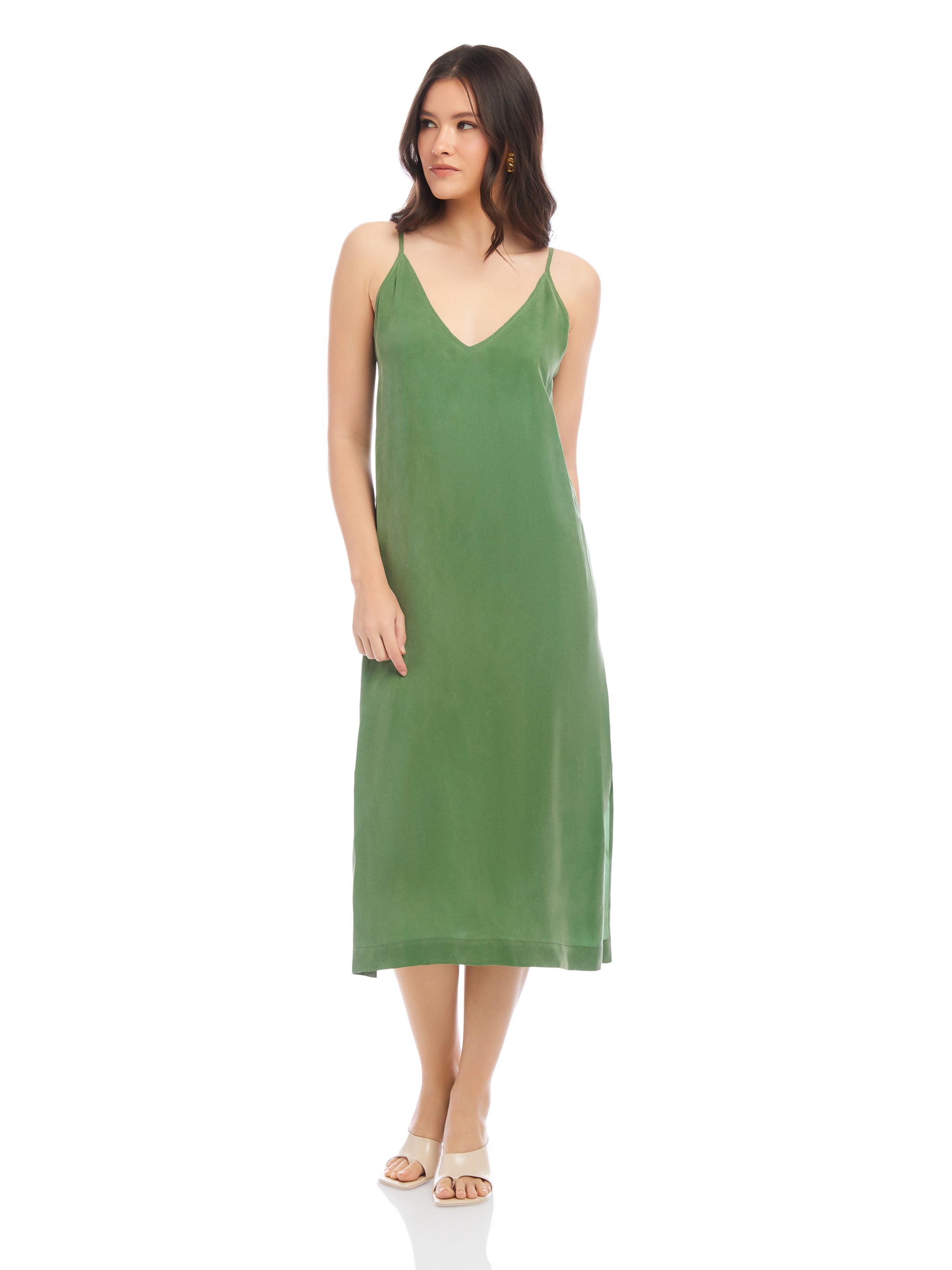 Jordyn Side-Slit Midi Dress