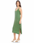 Jordyn Side-Slit Midi Dress