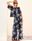 Adara Embroidered Wide-Leg Pants high-rise floral linen blend embroidery