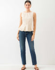 Zoyla Contrast Stitch Top