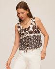 Emery Tie-Front Sleeveless Top
