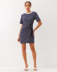 Darla Side-Knot Contrast Dress