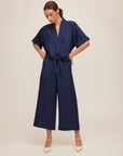 Janice Cuffed Sleeve Tie-Front Top