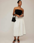 Elsa Smocked Waist Midi Skirt