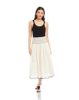 Elsa Smocked Waist Midi Skirt