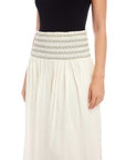 Elsa Smocked Waist Midi Skirt