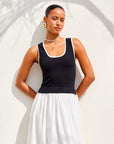 Alicia Contrast Midi Dress