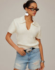Evie Knit Polo Top