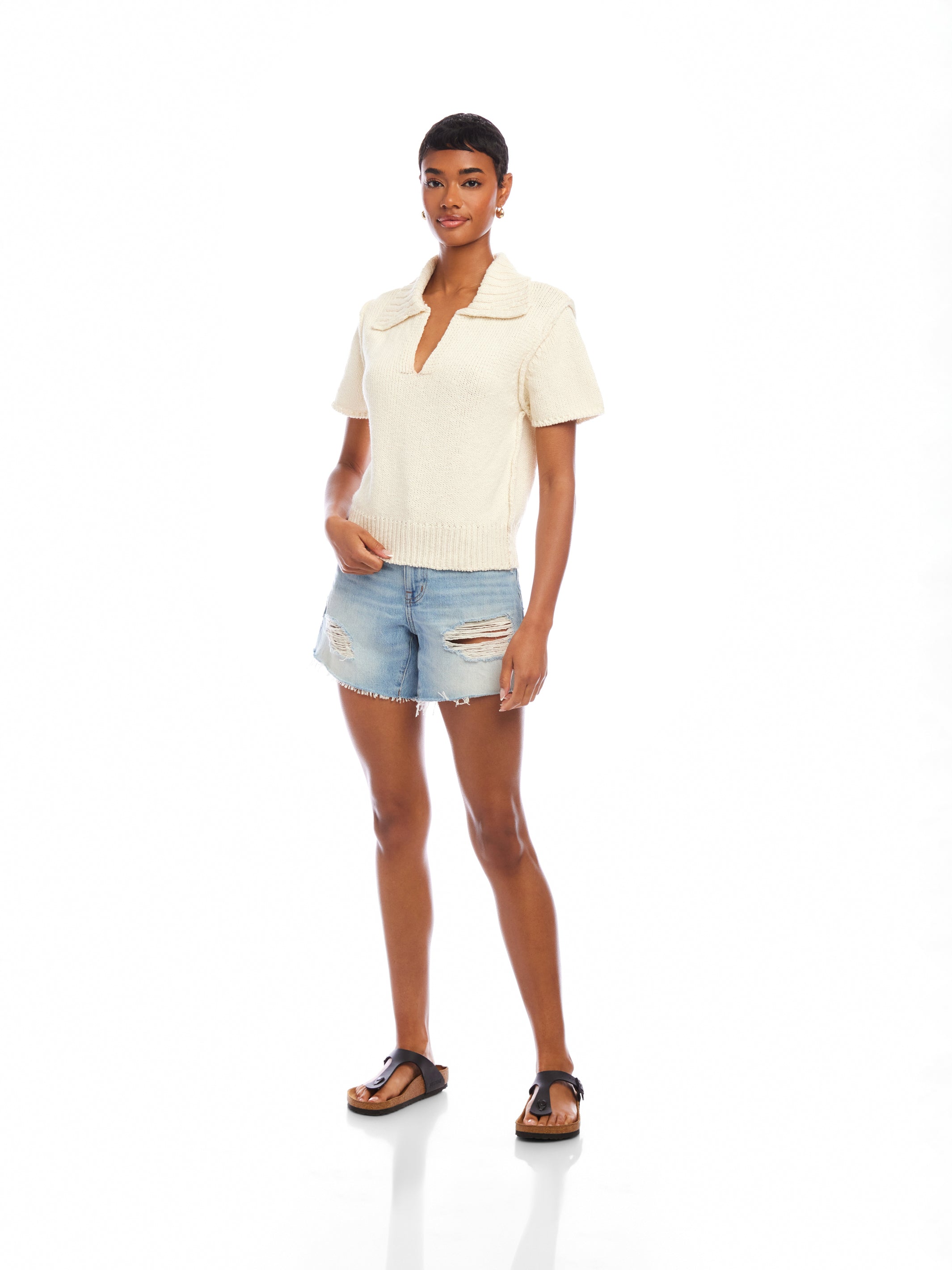Evie Knit Polo Top