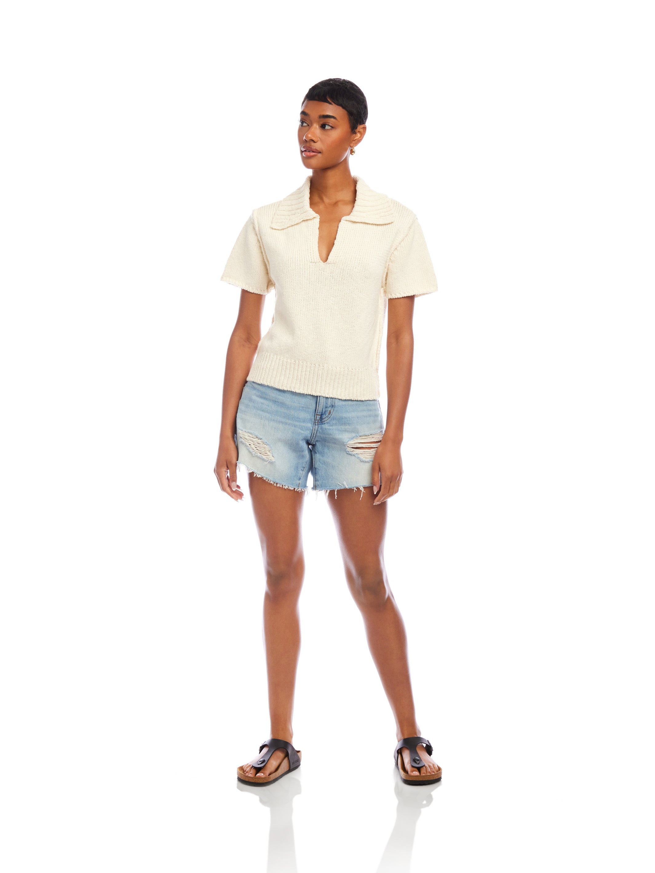Evie Knit Polo Top