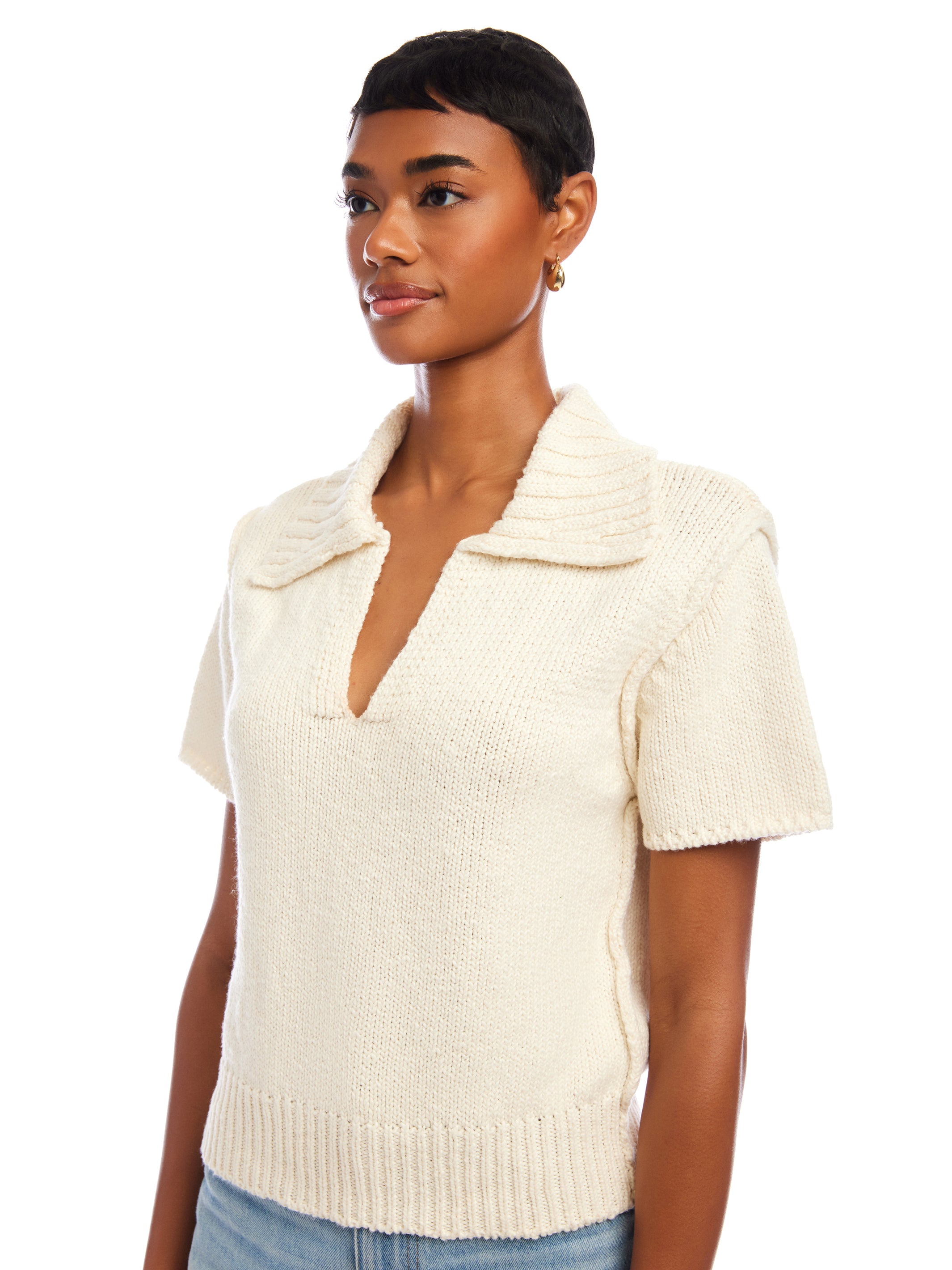 Evie Knit Polo Top