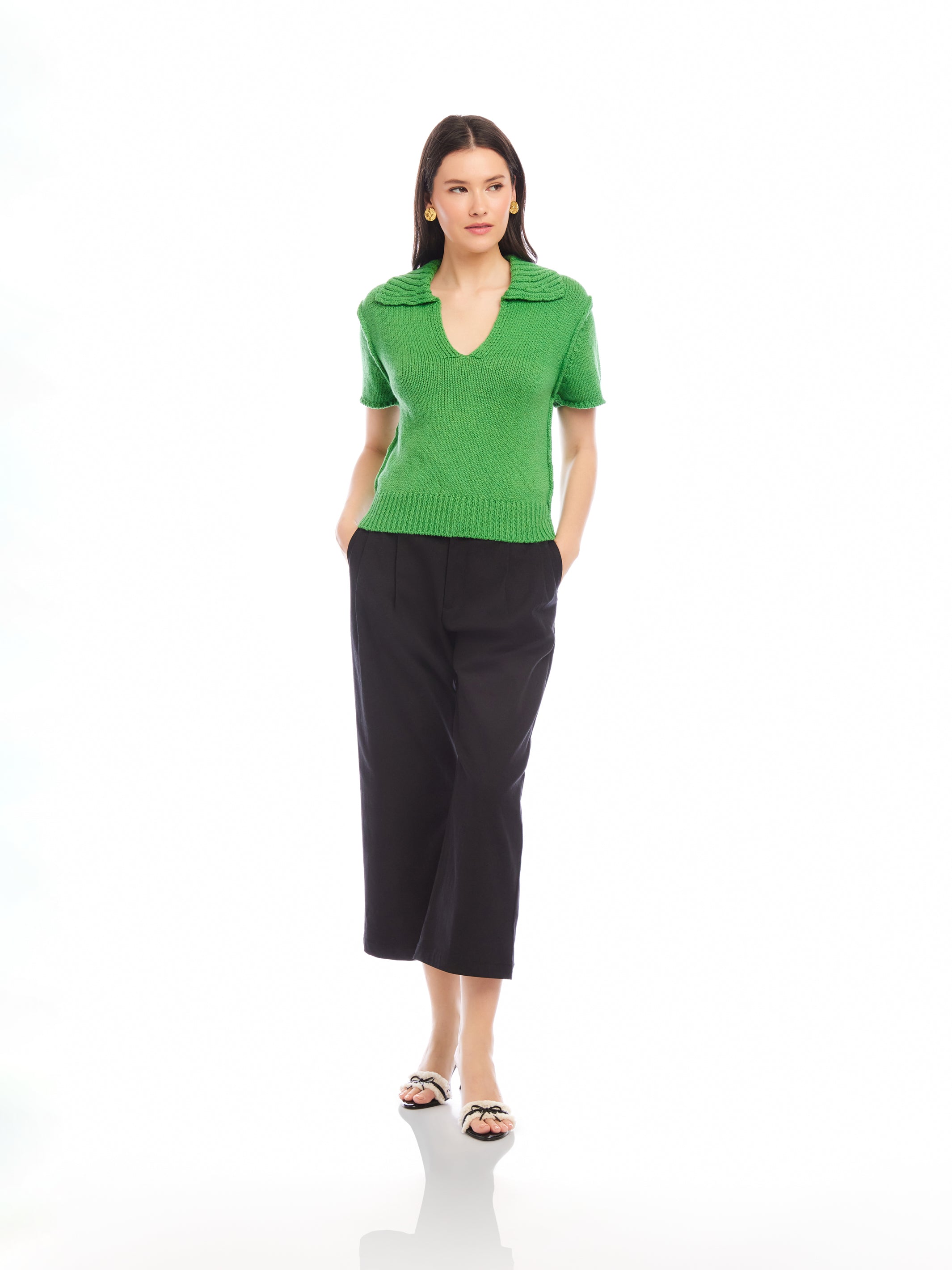 Evie Knit Polo Top