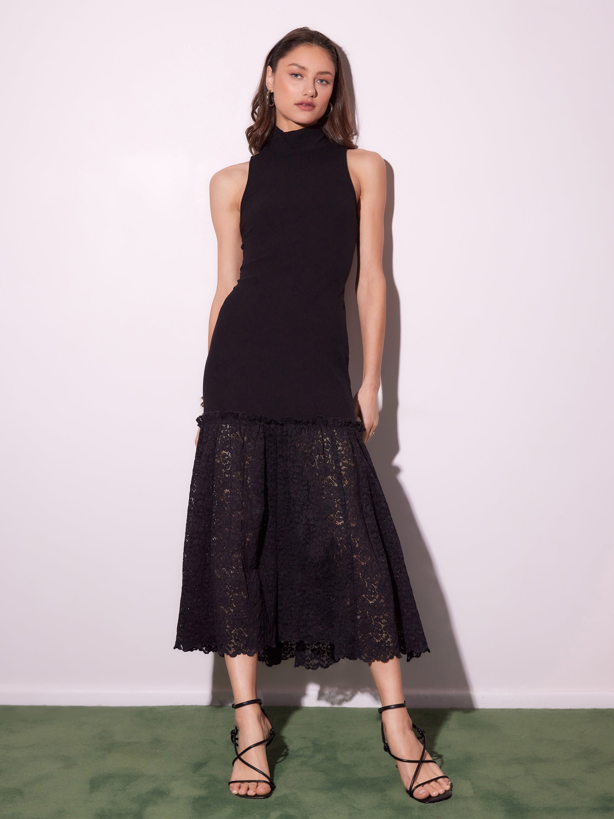 Liana Contrast Lace Dress