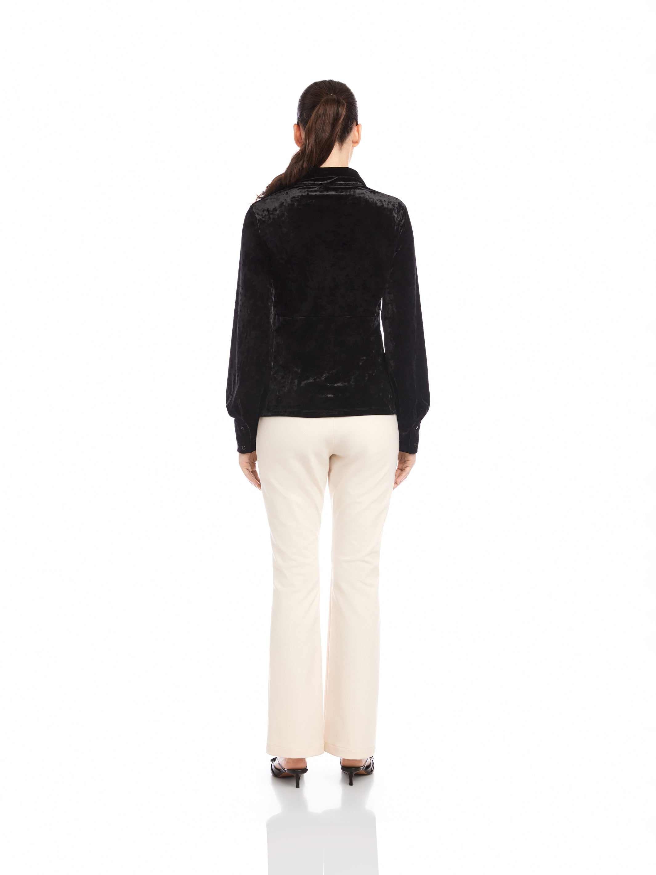 Bianca Collared Shirred Top