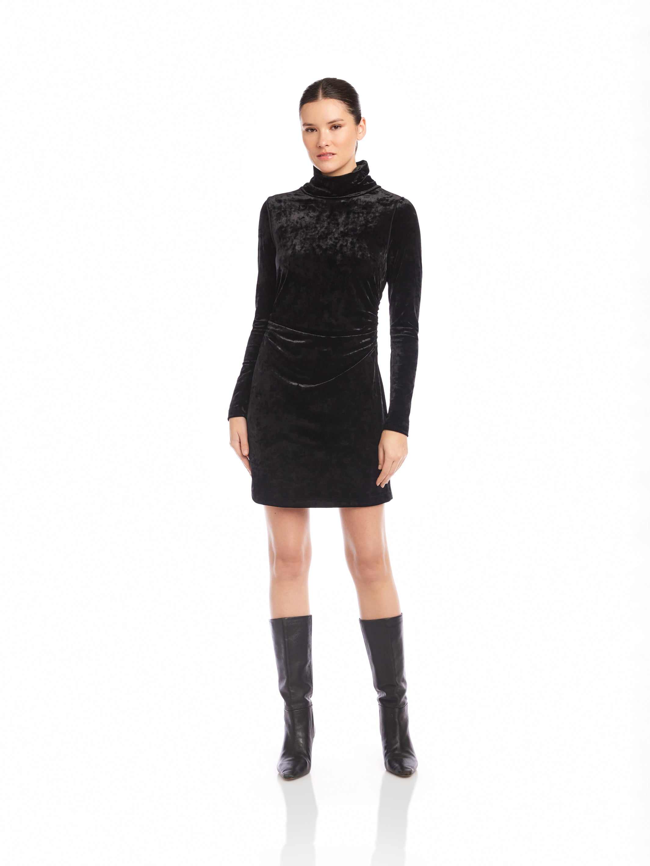 Fifteen Twenty Beatrice Side Shirred Dress Black / M Fifteen Twenty Beatrice Side Shirred Dress Black / M