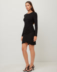 Gracie Long Sleeve Side-Shirred Dress