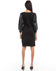 Contrast Shirred Dress
