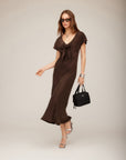 Emmeline Tie-Front Bias Dress