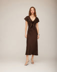 Emmeline Tie-Front Bias Dress