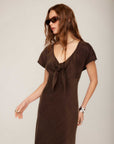 Emmeline Tie-Front Bias Dress
