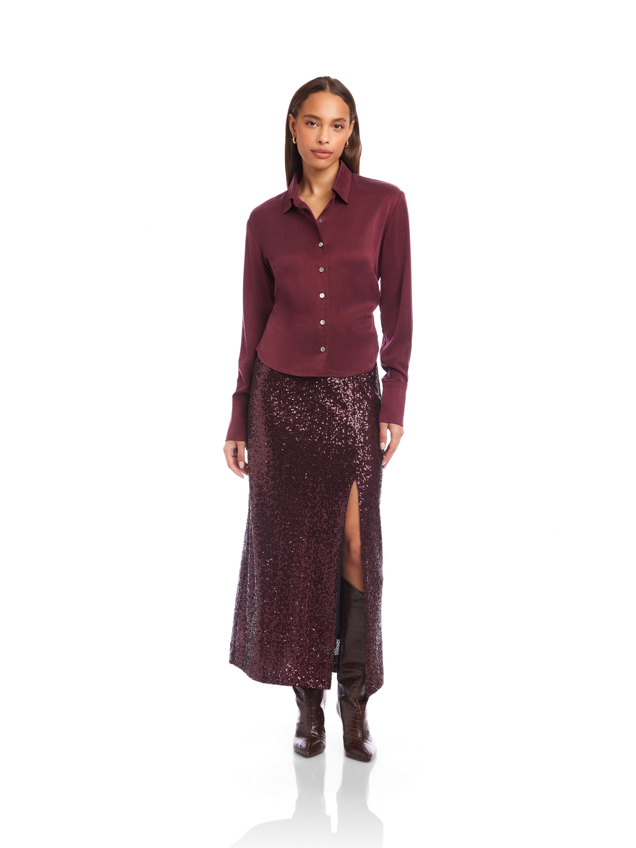 Tawnie Side-Pleat Shirt