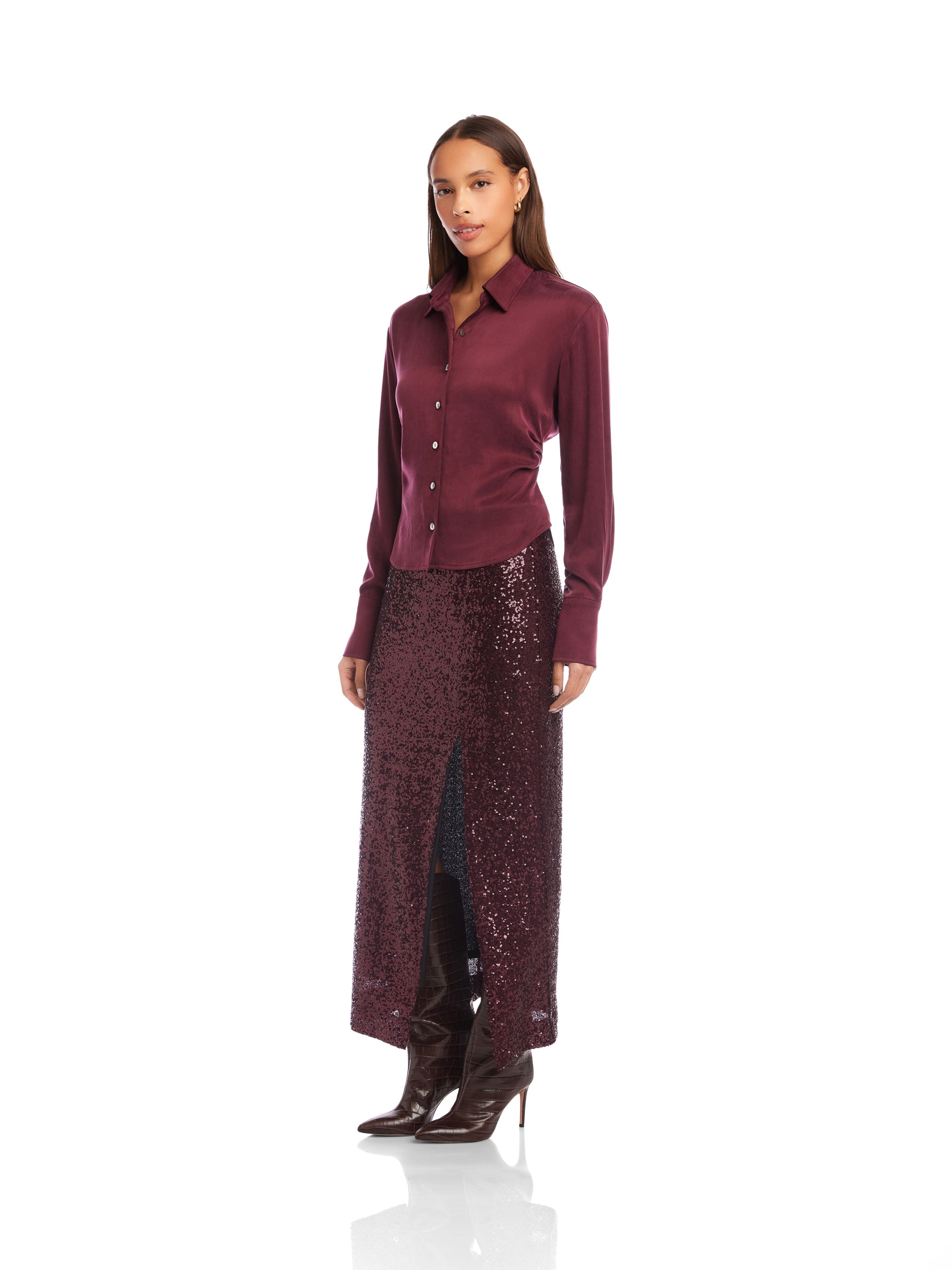 Tawnie Side-Pleat Shirt