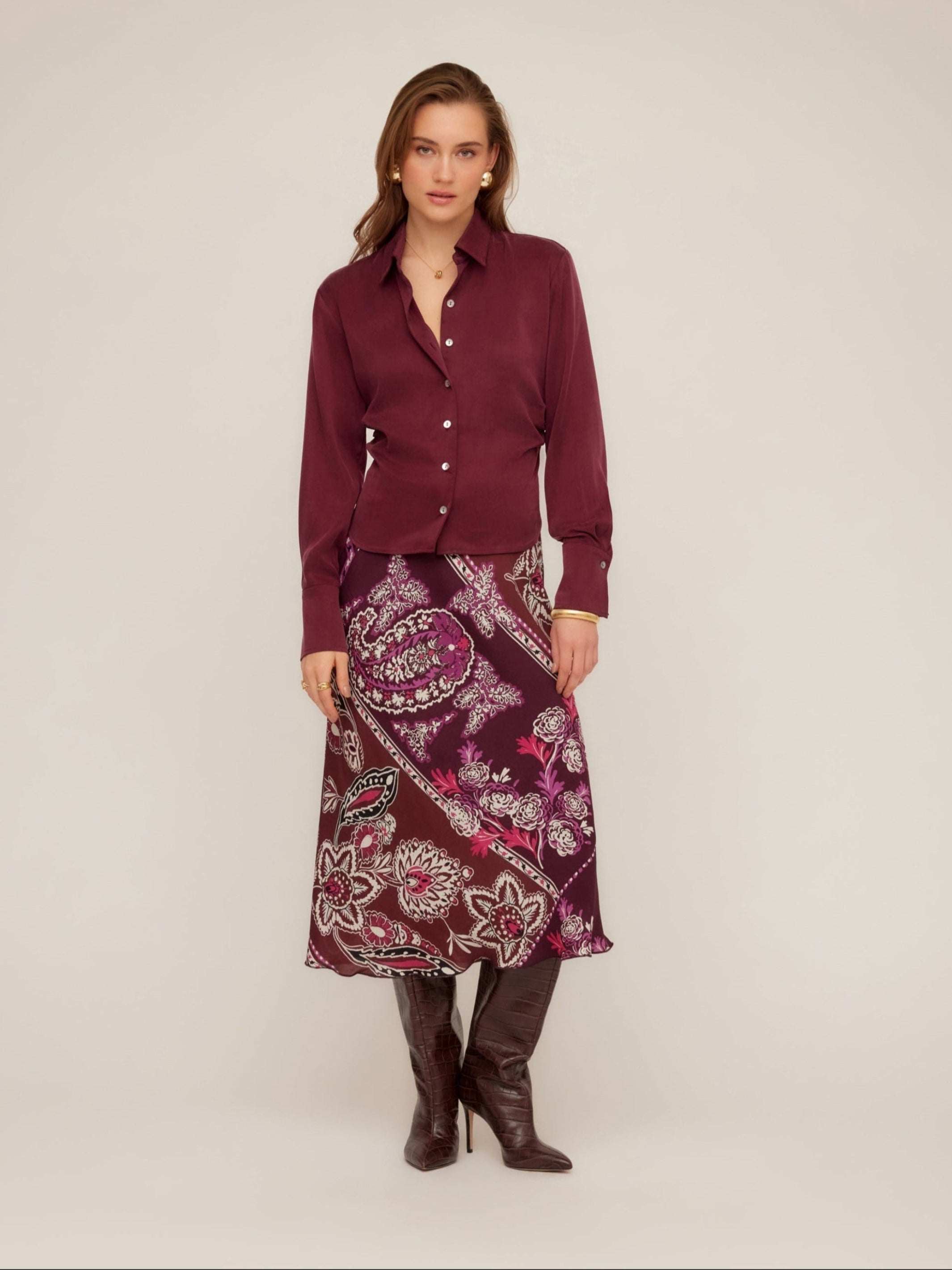 Tawnie Side-Pleat Shirt