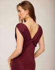 Cierra Ruffle Detail Midi Dress