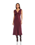 Cierra Ruffle Detail Midi Dress