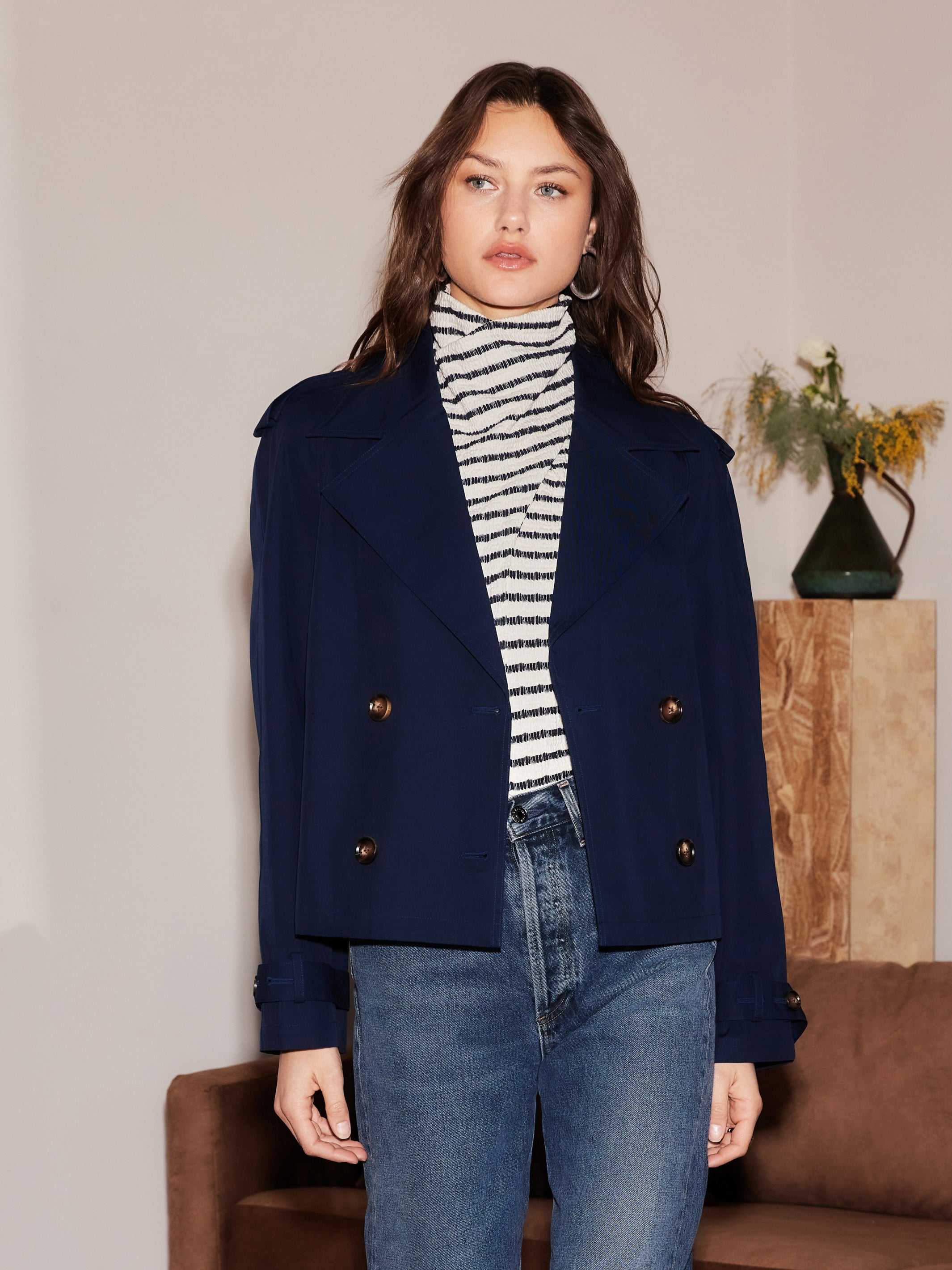 Chelsea Cropped Trench Jacket