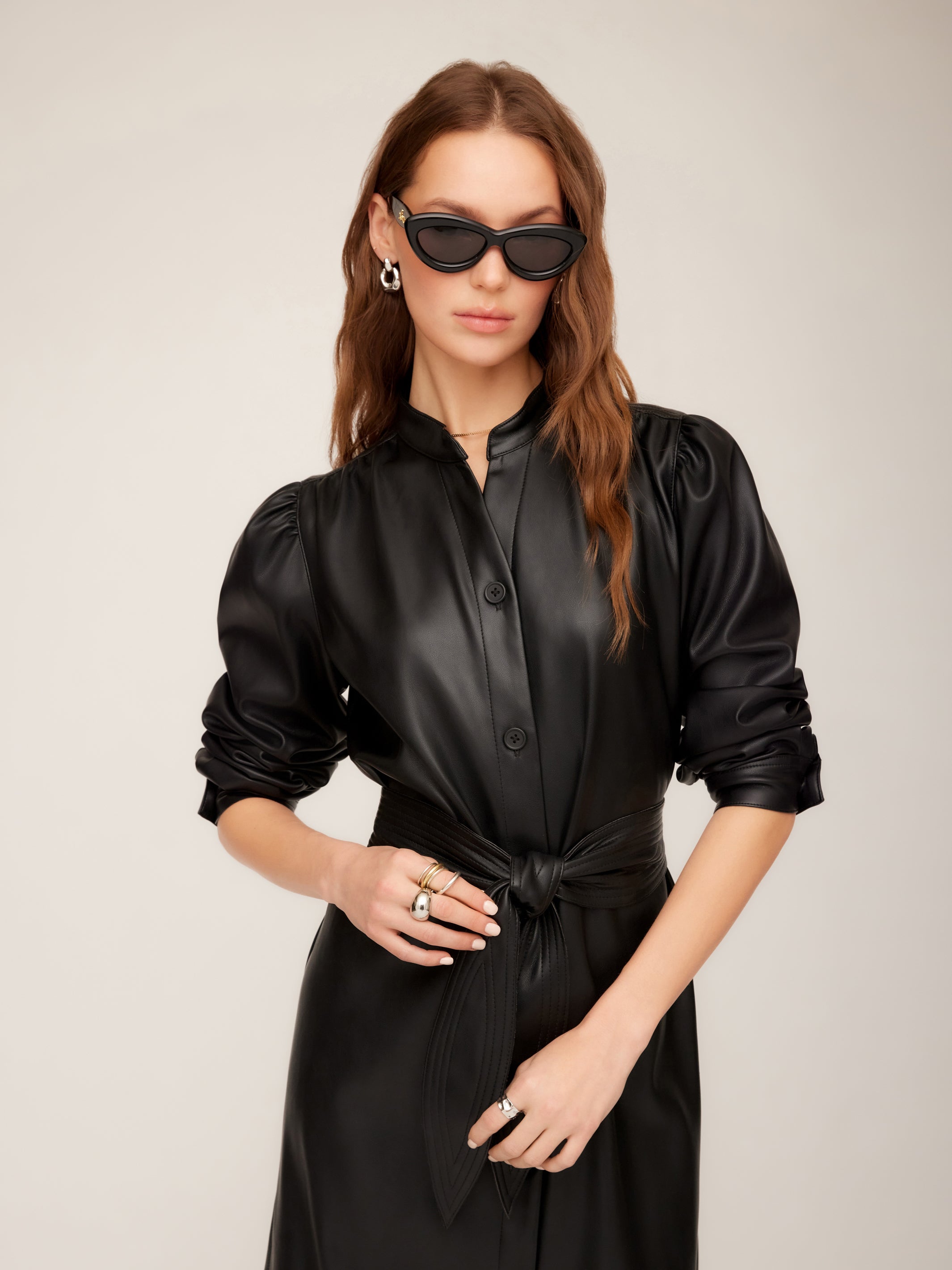 Jennifer Faux Leather Dress