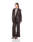 Regan Faux Leather Blazer