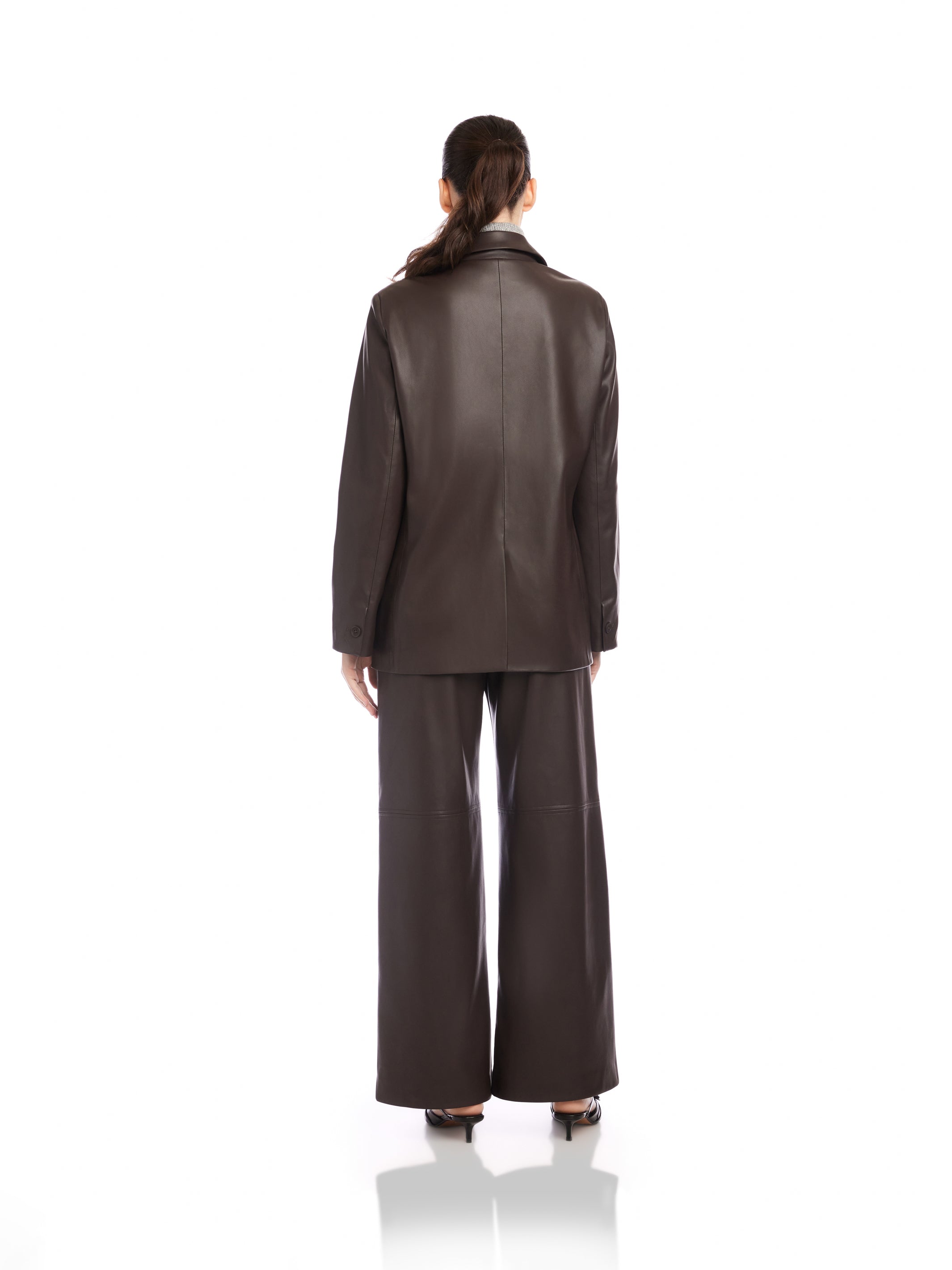 Regan Faux Leather Blazer