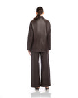 Regan Faux Leather Blazer