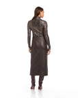 Kaia Faux Leather Midi Skirt