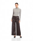 Lara Faux Leather Wide-Leg Pants
