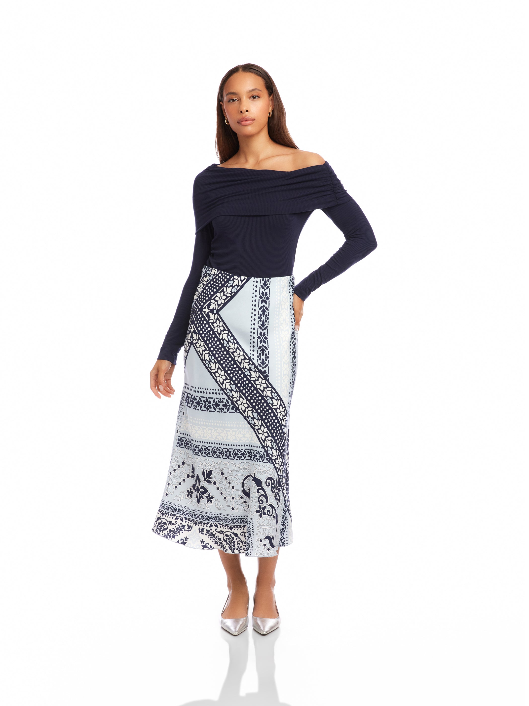 Mia Bias Midi Skirt