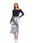 Mia Bias Midi Skirt
