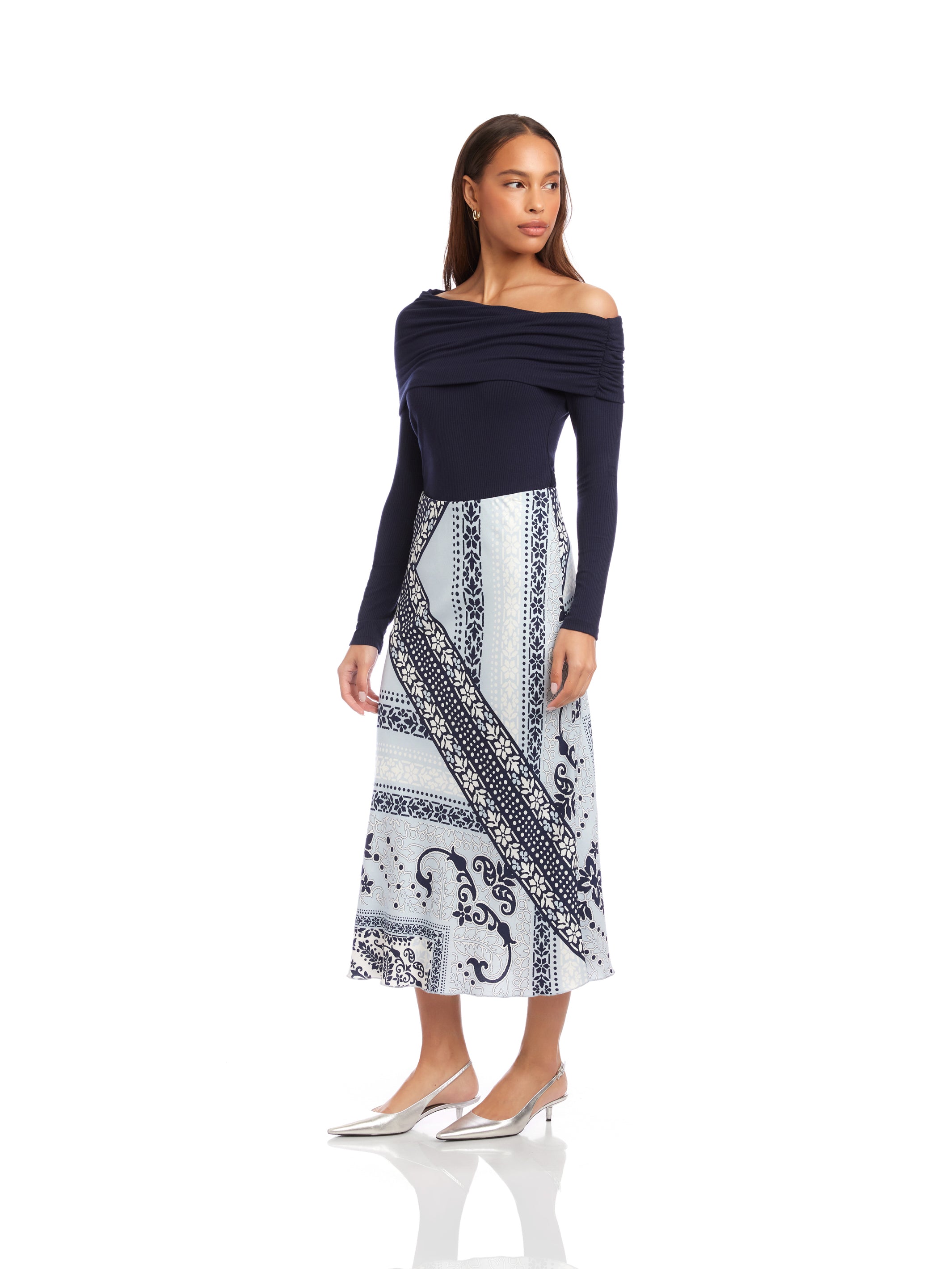 Mia Bias Midi Skirt