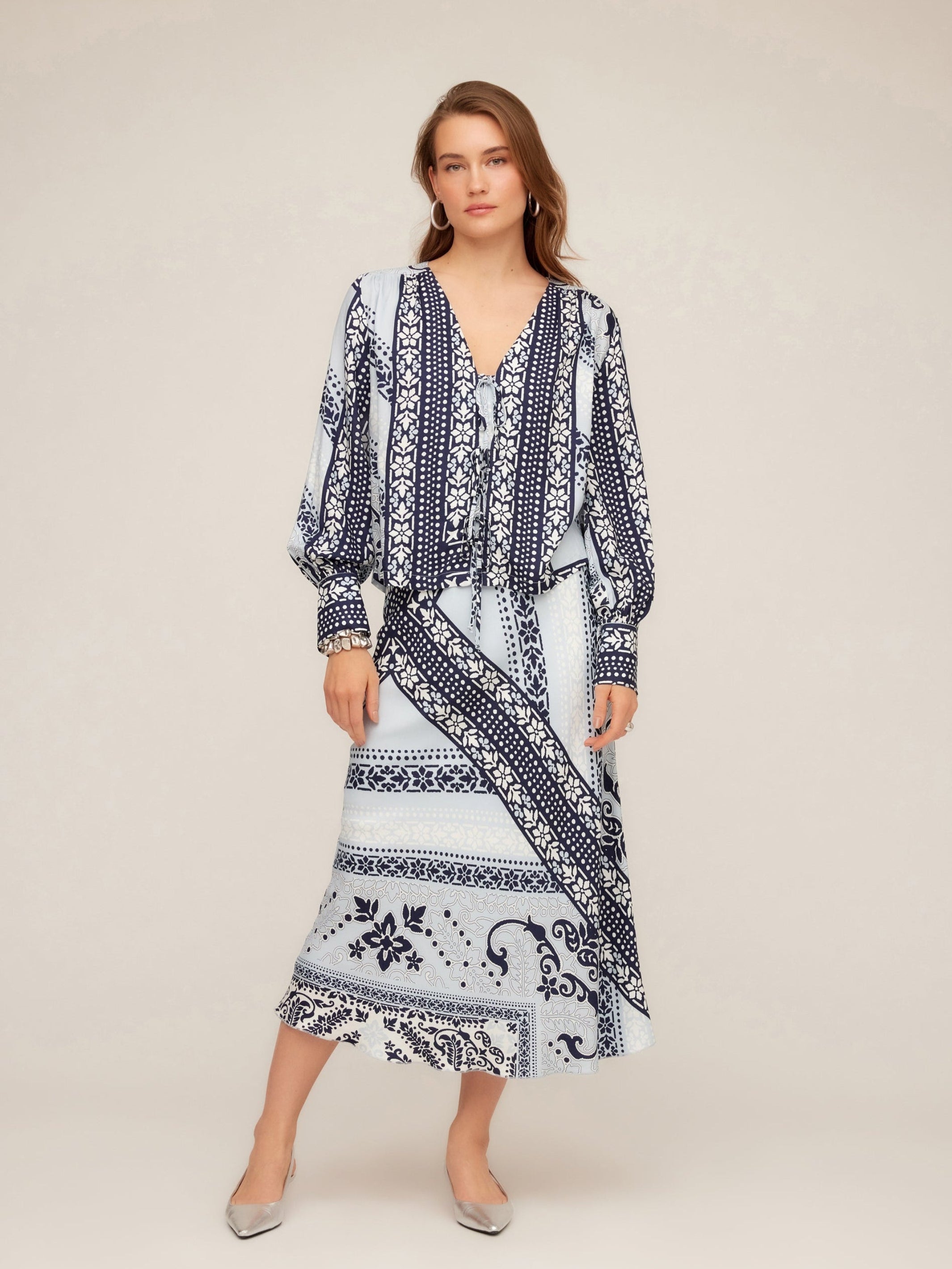Mia Bias Midi Skirt