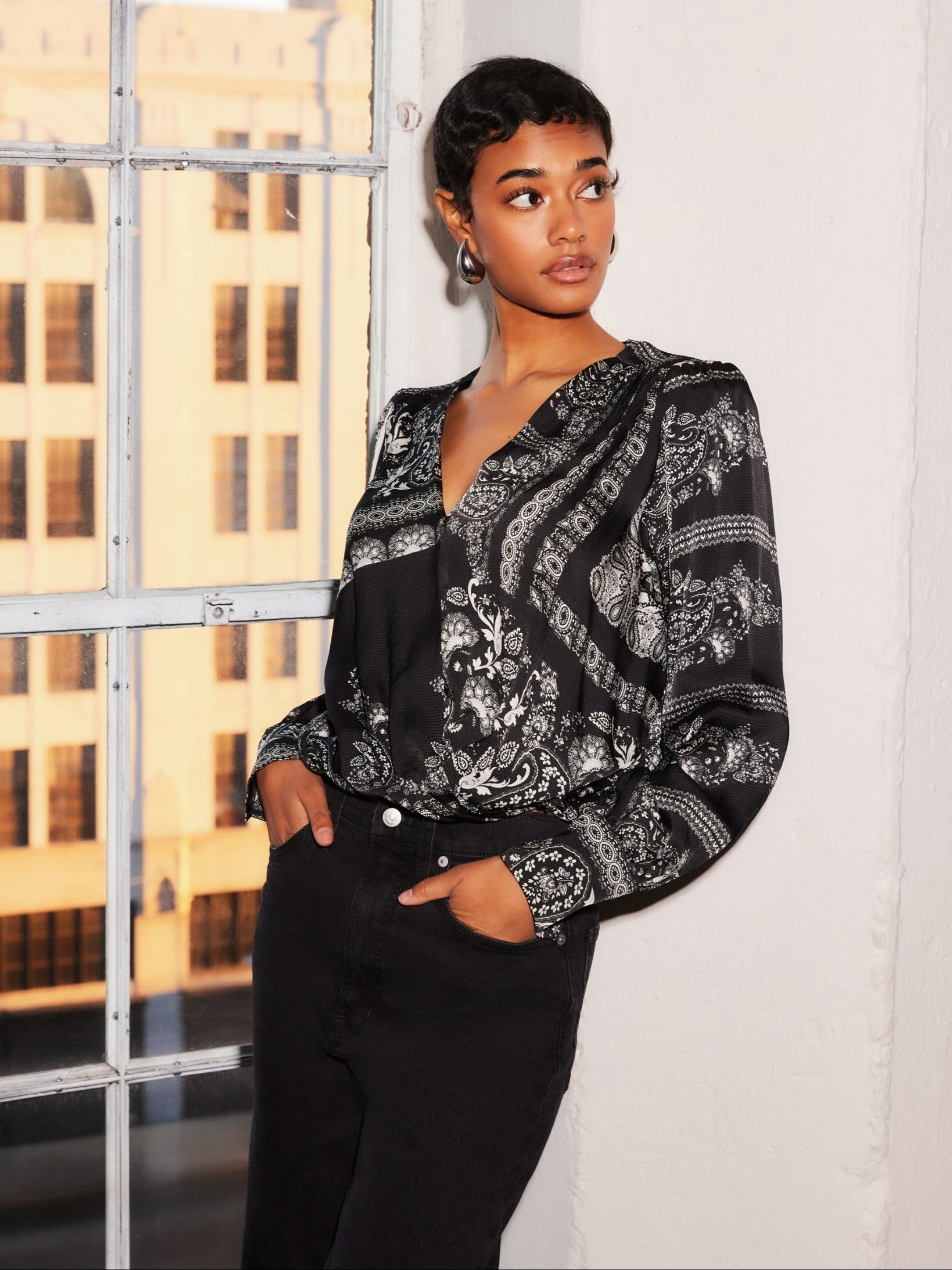 Ines Drape Front Top
