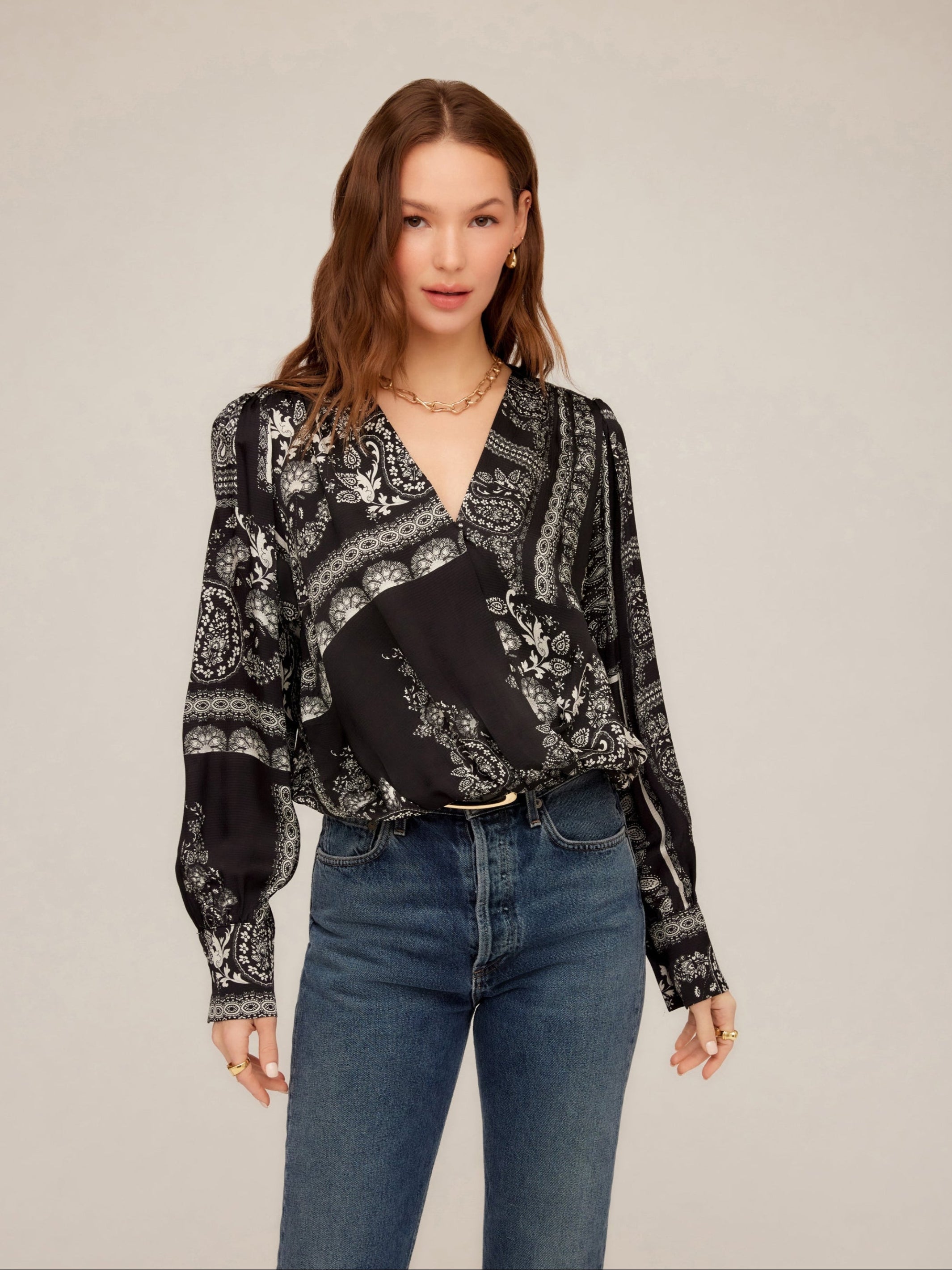 Ines Drape Front Top