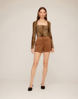 Cady Side-Shirred Top