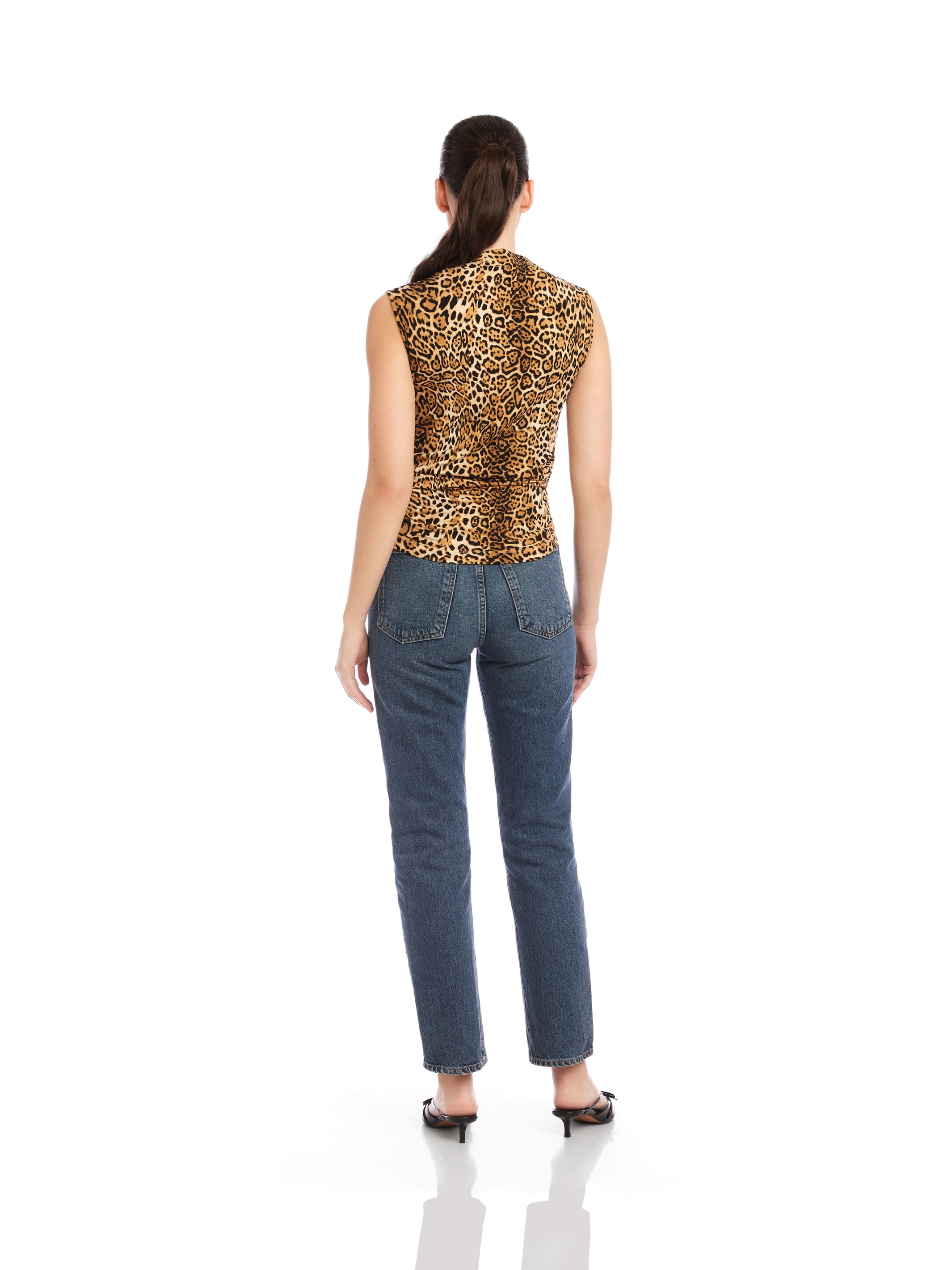 Paige Sleeveless Shirred Top