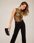 Paige Sleeveless Shirred Top