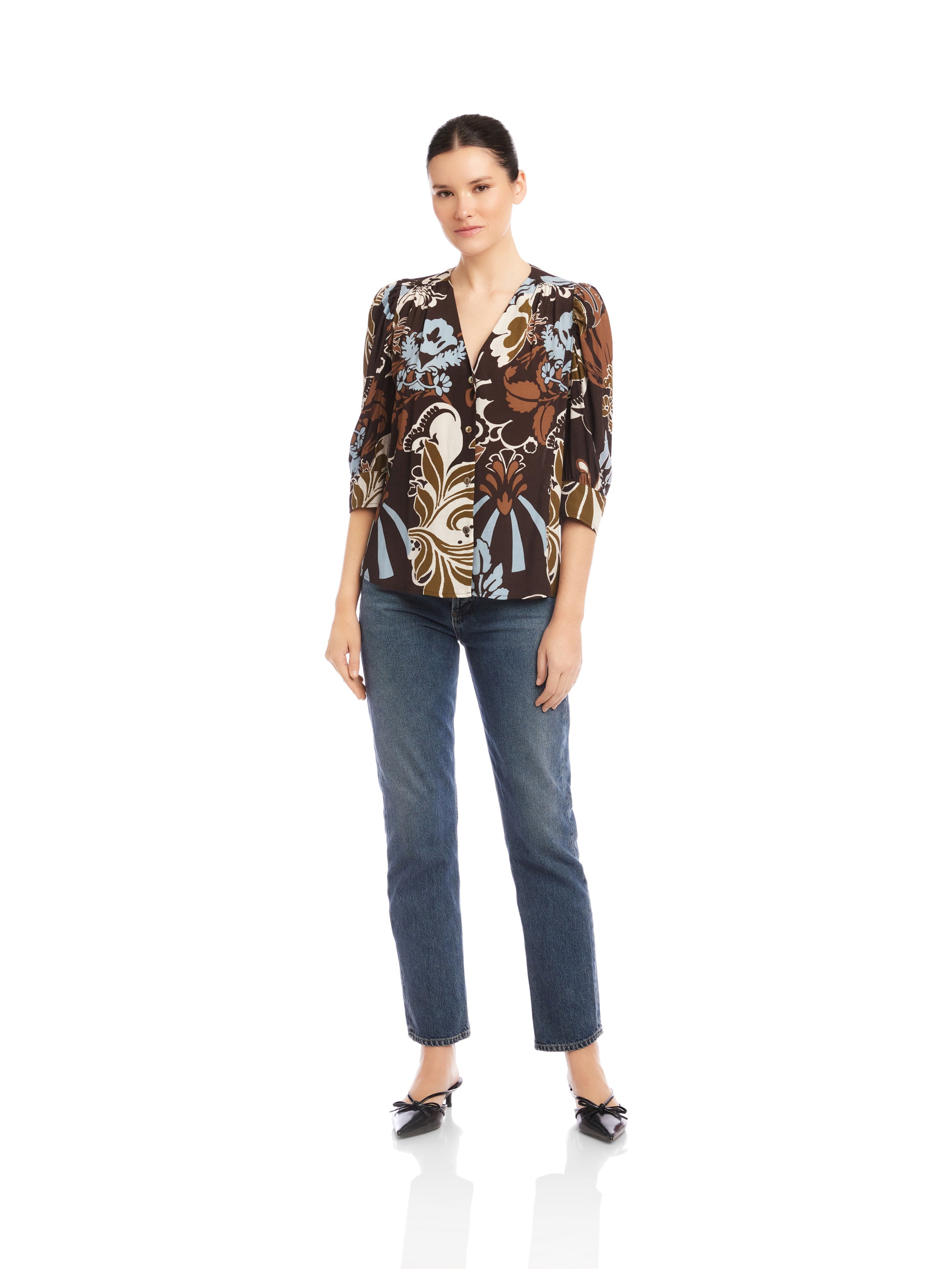 Norah Shirred Sleeve Top