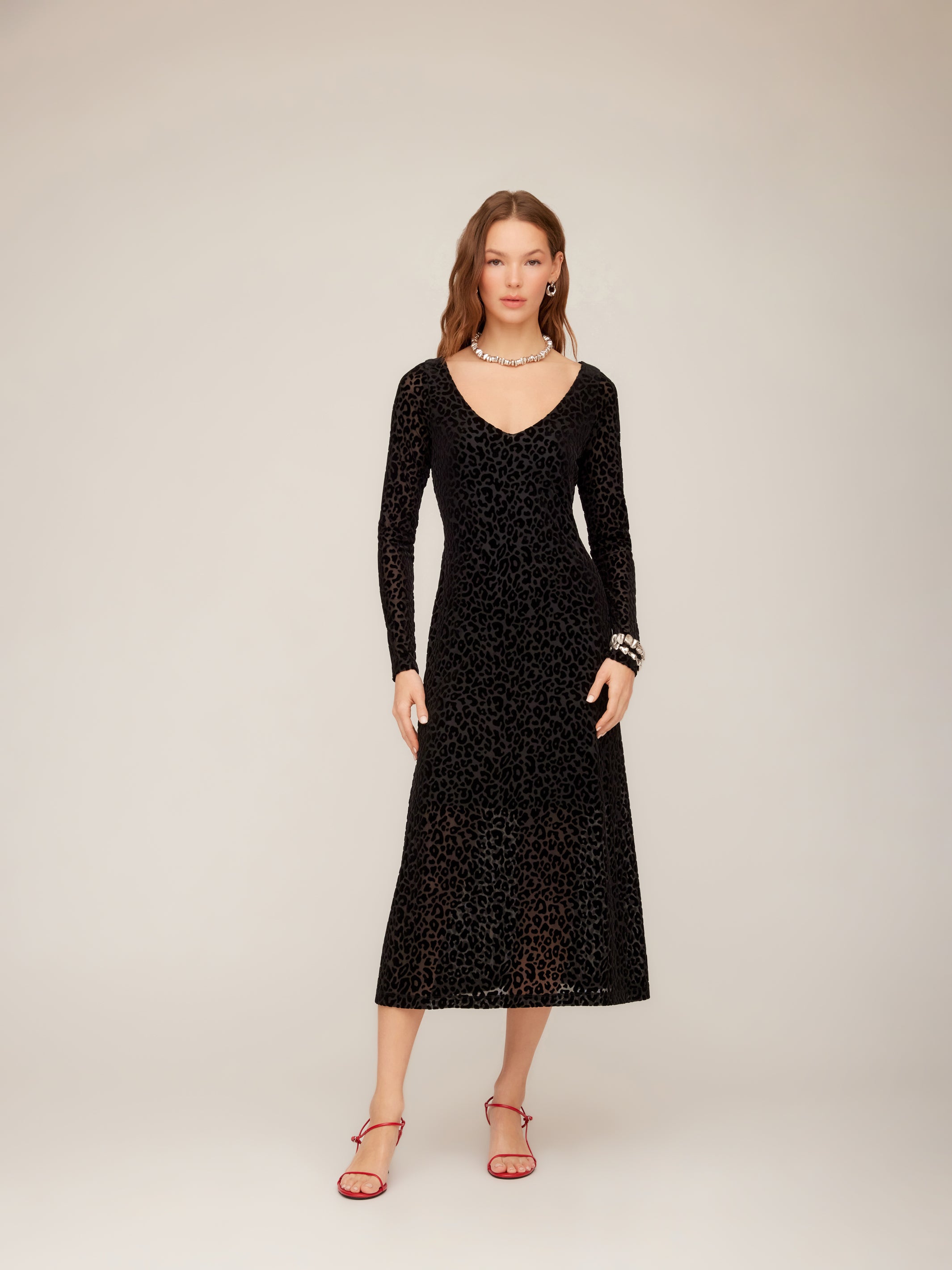 Julia Velvet Burnout Dress